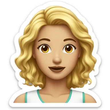 Beauty woman scientific sticker