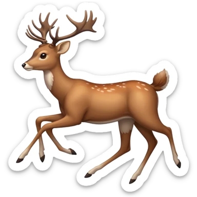 deer running sticker