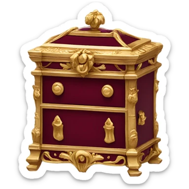 Regency jewelry box maroon color  sticker