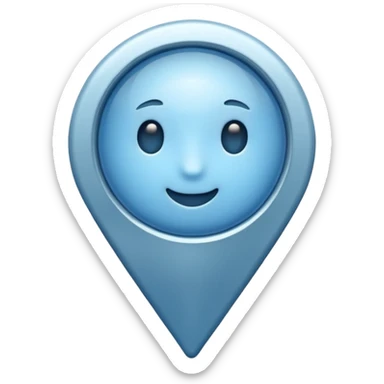Soft blue location pin sticker