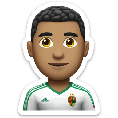 ronaldo wearing the ghana football jersey sticker