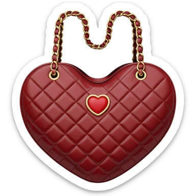 chanel heart shape bag black color bag sticker