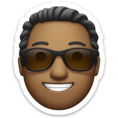 Smirking with sunglasses on sticker