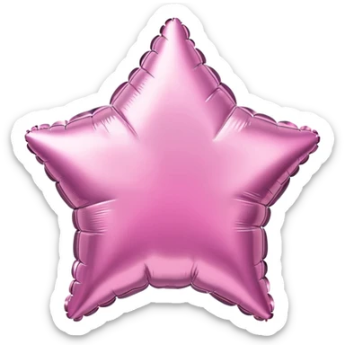 pink foil star balloon sticker