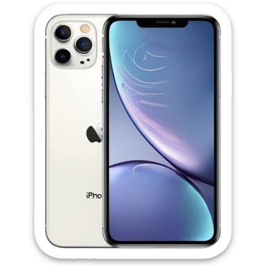 iPhone 16 Pro, minimal background, front view sticker