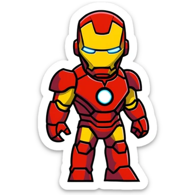 Iron Man superhero sticker