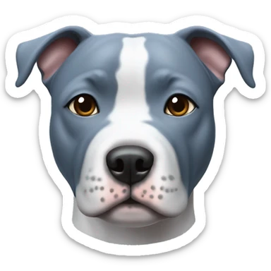 Blue english staffy with white chest and grey on snout  sticker