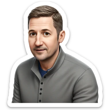 realistic portrait of a man sticker