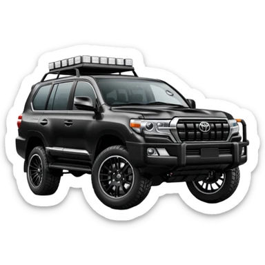 New Toyota landcr black color modified sticker