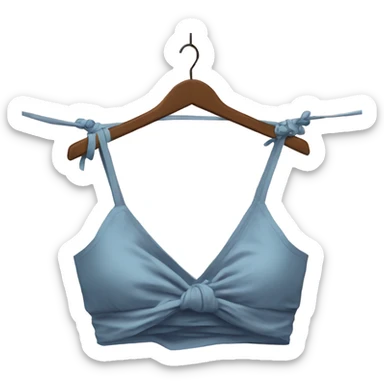 Crop top tied to ceiling sticker