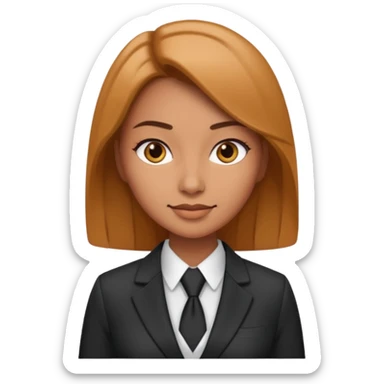 ceo woman confidently wears smart business attire sticker