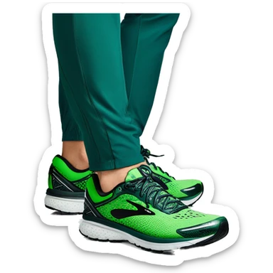 Brooks Men’s Ghost 16 Neutral Running Shoe, Blackened Pearl/June Bug/Green sticker