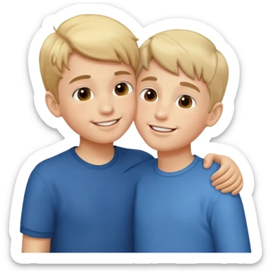 Two boys kissing ￼ sticker