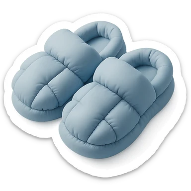 bedroom slippers, soft and plushy cushion style sticker