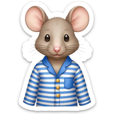 A rat in pajamas  sticker