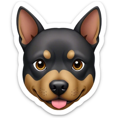 black pitbull coyote sticker