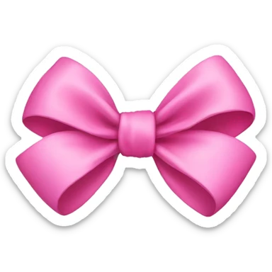 Pink bow sticker