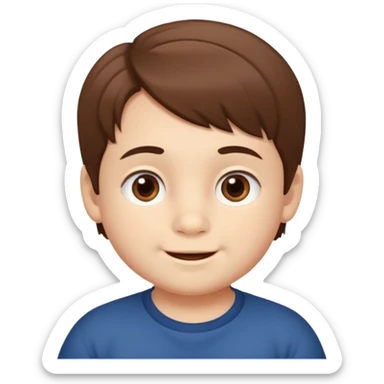 QUIERO QUE ME HAGAS A UN NIÑO DE 6 AÑOS, TIENE LA MELENITA UN POCO LARGA, LA CARITA ESTRECHA Y MOFLETES MUY BONITOS, OJOS MARRONES Y IEL CLARA, EL PELO UN PCOO MAS CLARO, LA BOCA UN POCO MAS GRANDE Y LA NARIZ UN PELIN MAS ANCHA DE ABAJO ES IN CHICO sticker