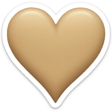 Beige heart sticker