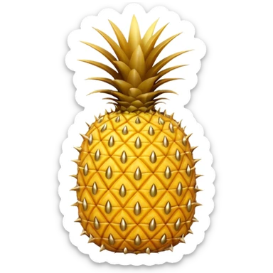 An upside down pineapple sticker