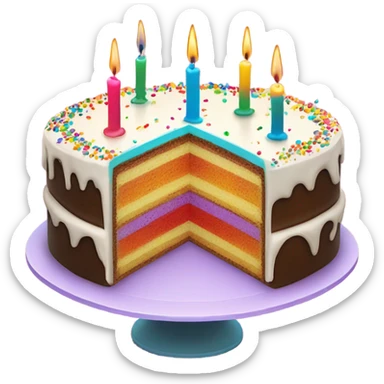 birthday cake sticker
