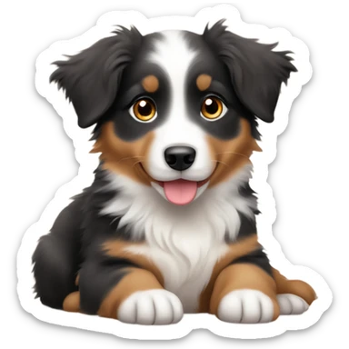 cute australian shepherd puppy sticker