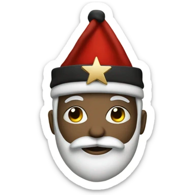 Santa Claus with a Jewish star on his suit sticker