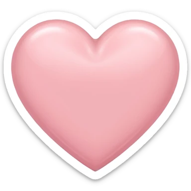 pale pink heart sticker