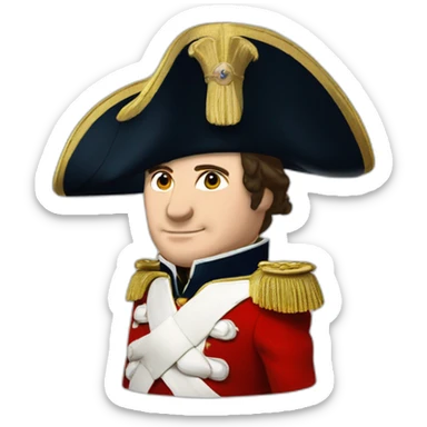 napoleon bicorne with cockade sticker