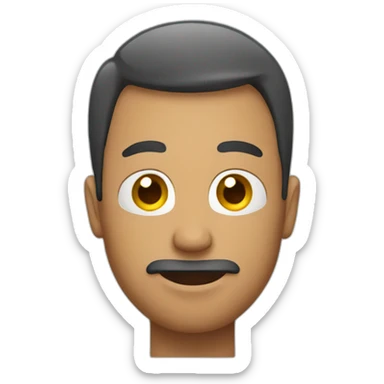 man with egg head sticker