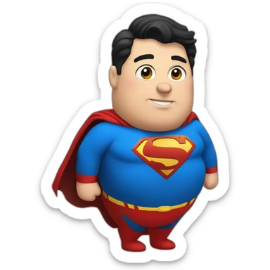 fat Superman sticker