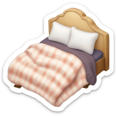  warm comfy cozy bed with fluffy blanket sticker