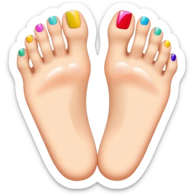 pedicure on pretty feet sticker