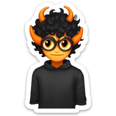 karkat vantas with orange nubby horns homestuck sticker