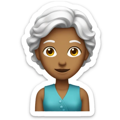 Un femme qui font ausoleil  sticker