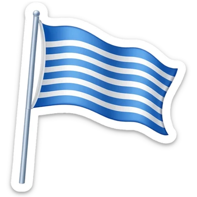 blue flag with White horizontal line in center sticker
