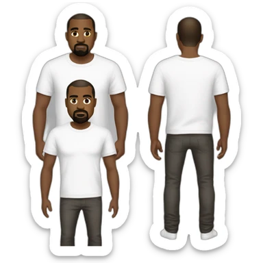kanye west white t shirt sticker