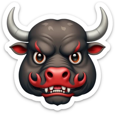 ''tattooed''-scary-looking-bulls with-heavy-face-tattoes sticker