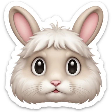 Emotional bunny sticker