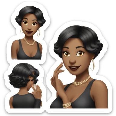  in Chicago all that jazz dance black bob haircut caucasian  sticker