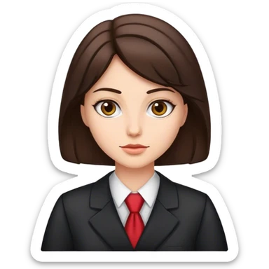 lawyer brunette  sticker