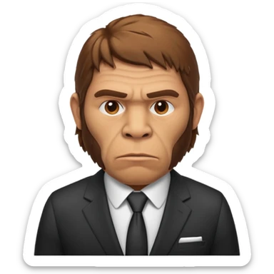Neanderthal in suit sticker