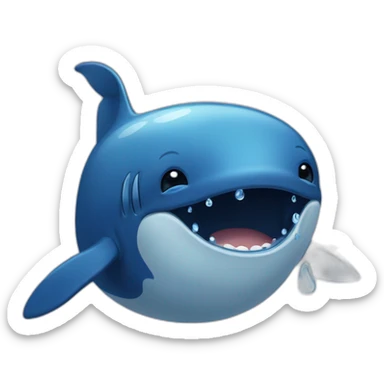 orcawhale crying tears of sadness sticker