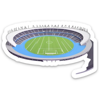 football with Sochi Olympic stadium background sticker