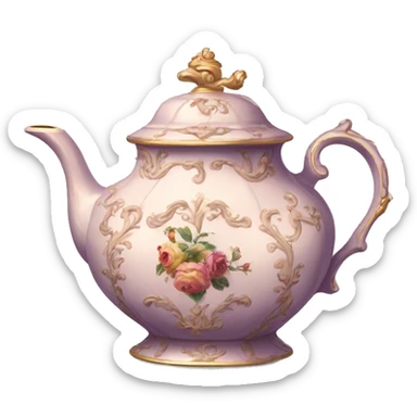 rococo teapot sticker