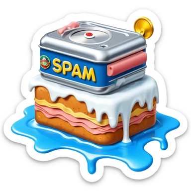 spam land surreal dali style melting spam  watch landscape sticker