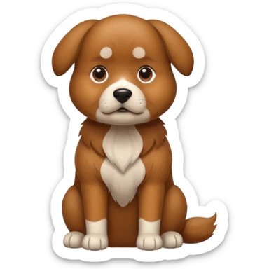 A dog in sit position sticker