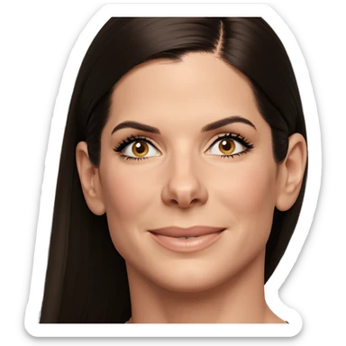 smiling girl with long hair sticker