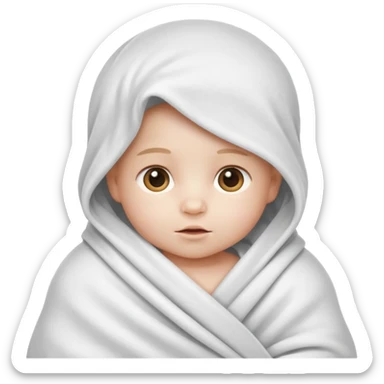 camera with a baby wrapped in a blanket sticker