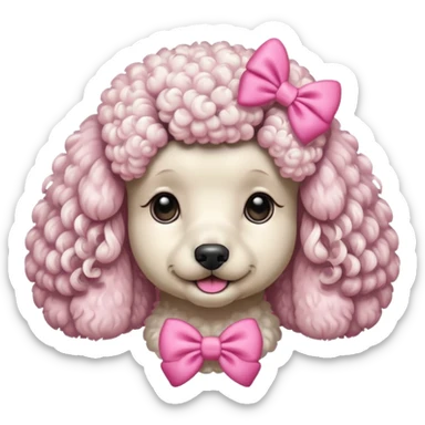 Perro poddle sticker